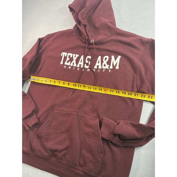 Champion Texas A&M Aggies Hoodie Sweatshirt Mens Large Maroon Pullover - Picture 4 of 7